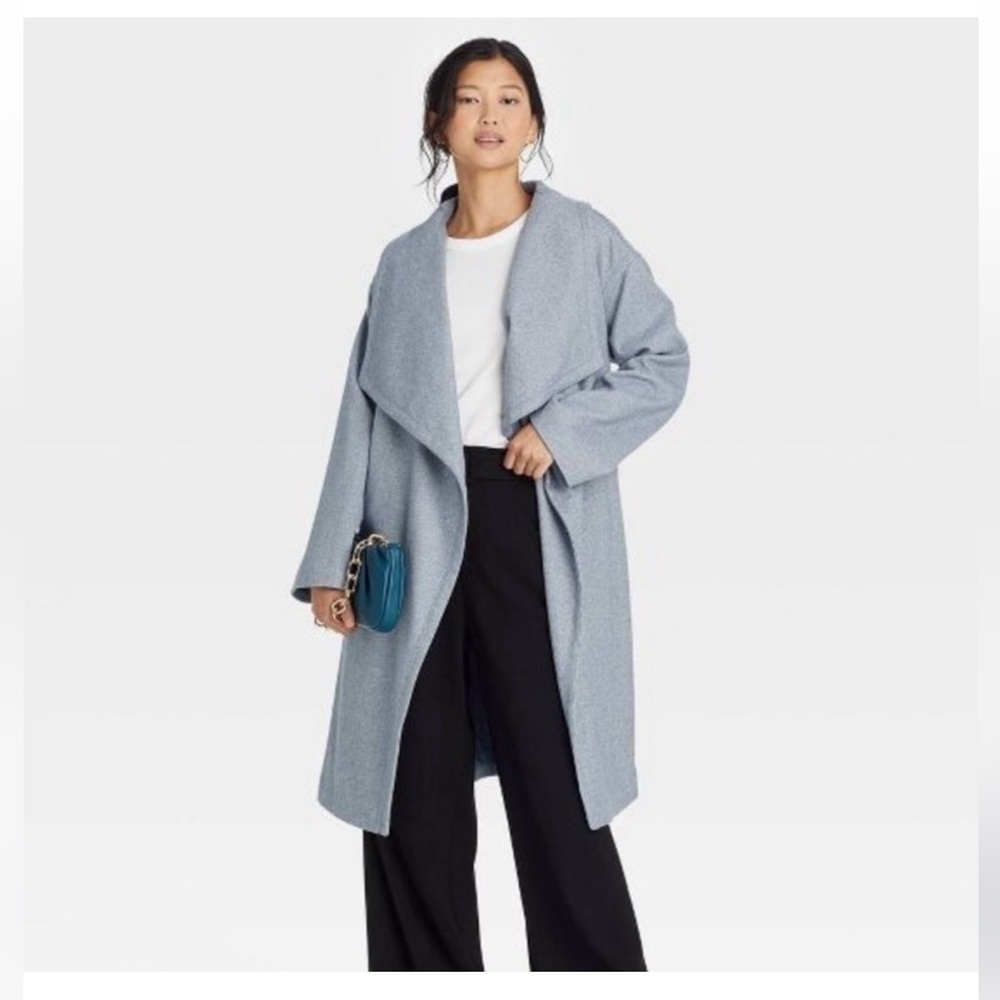 A New Day Women’s wrap coat with tie XS